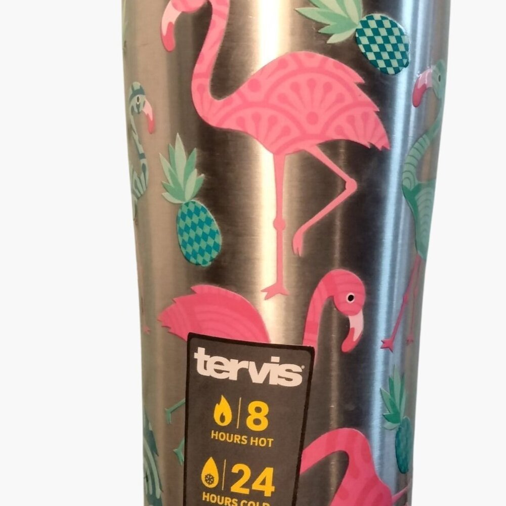 Tervis Stainless Steel Insulated Tumbler Lid 20oz Flamingo Hot Cold New